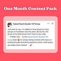 VIP Facebook Group Content Pack: One Month